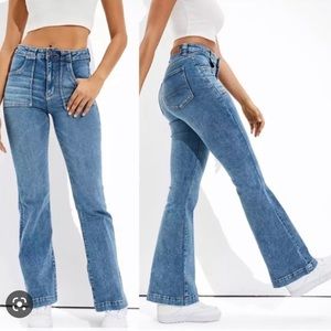 American Eagle Super High Rise Flare Jeans